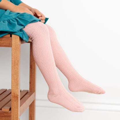 Quartz Pink Cable Tights|10418