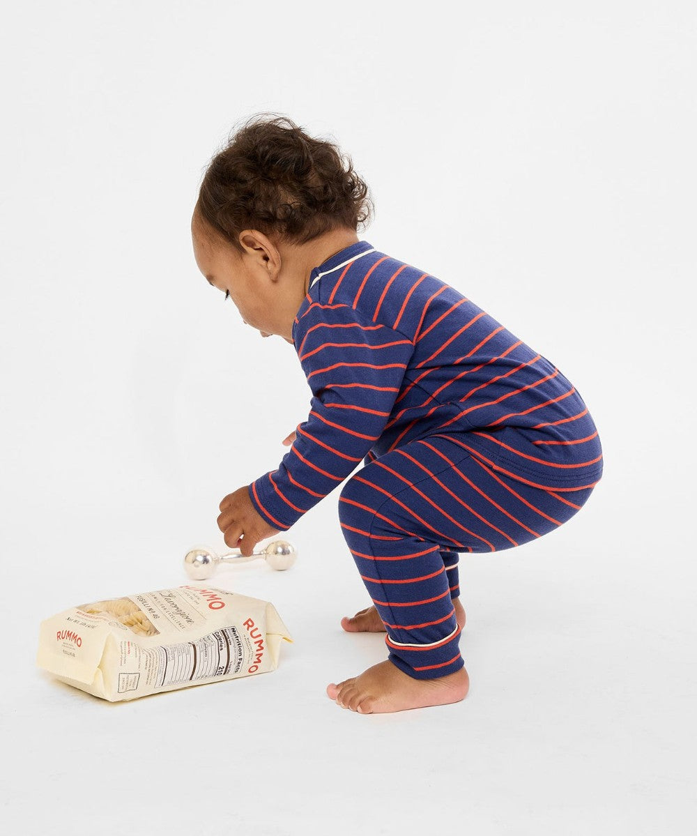 Andy Baby Legging, Navy Fine Stripe|9090