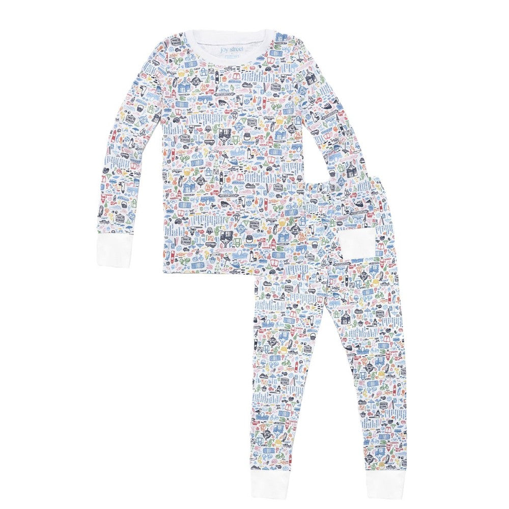 Nantucket Two Piece Kids Pajamas - Madaket Multi|7354