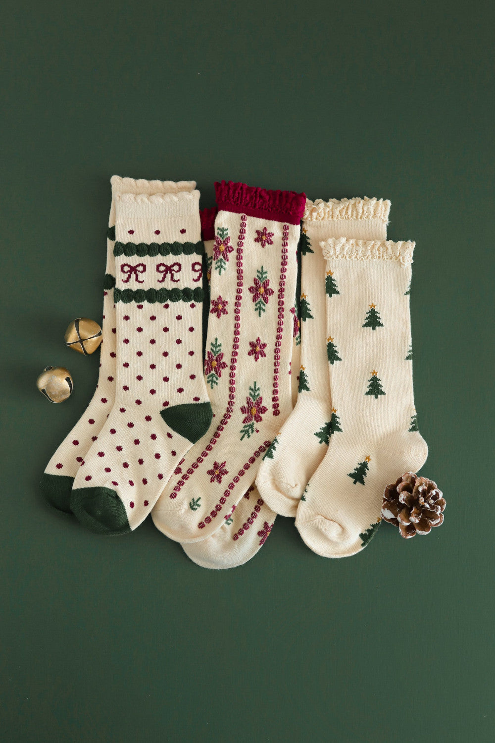 Tree Farm Lace Knee Socks|13596
