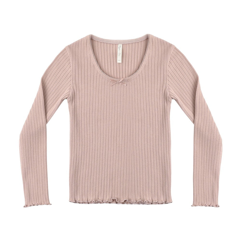 Ribbed Long Sleeve Rosewood|11875