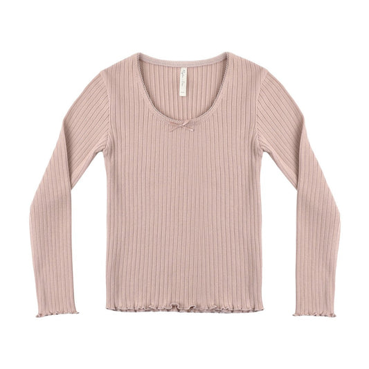 Ribbed Long Sleeve Rosewood|11875