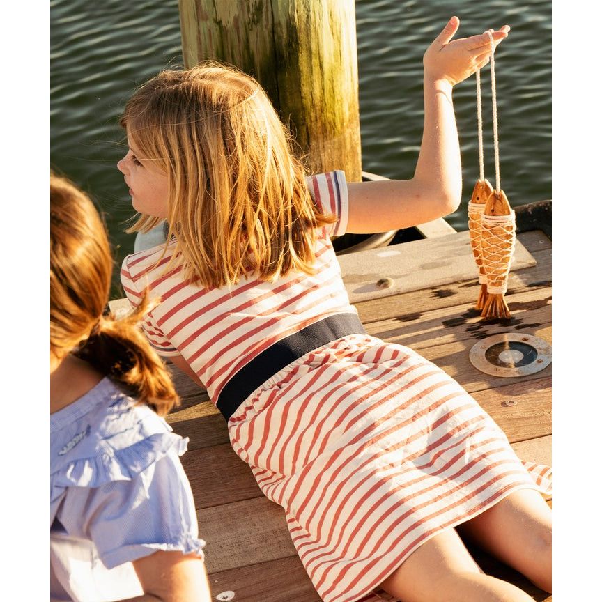 Mirren Dress, Nautical Red Stripe|6838