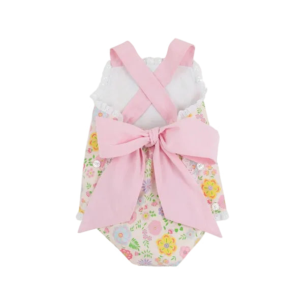 Sisi Sunsuit - Boca Grande Begonia/Hamptons Hot Pink Pique Stripe|11351