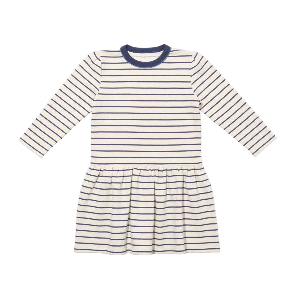 Isla Sweatshirt Dress, Navy French Stripe|12606