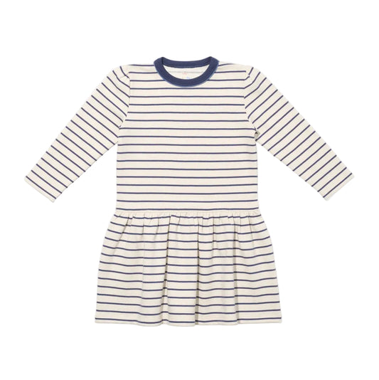Isla Sweatshirt Dress, Navy French Stripe|12606