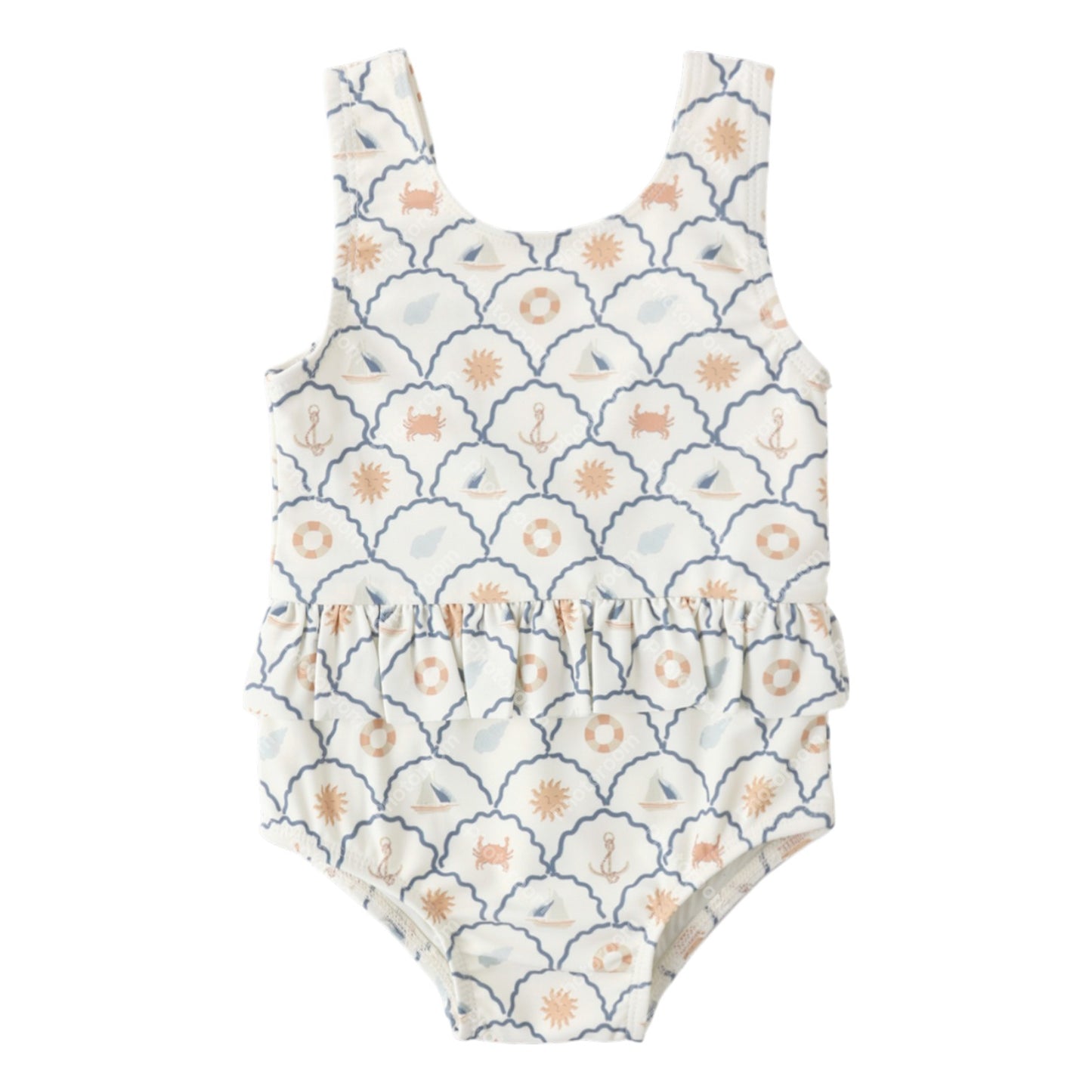 Skirted One-Piece Nautical