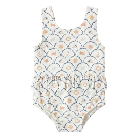 Skirted One-Piece Nautical