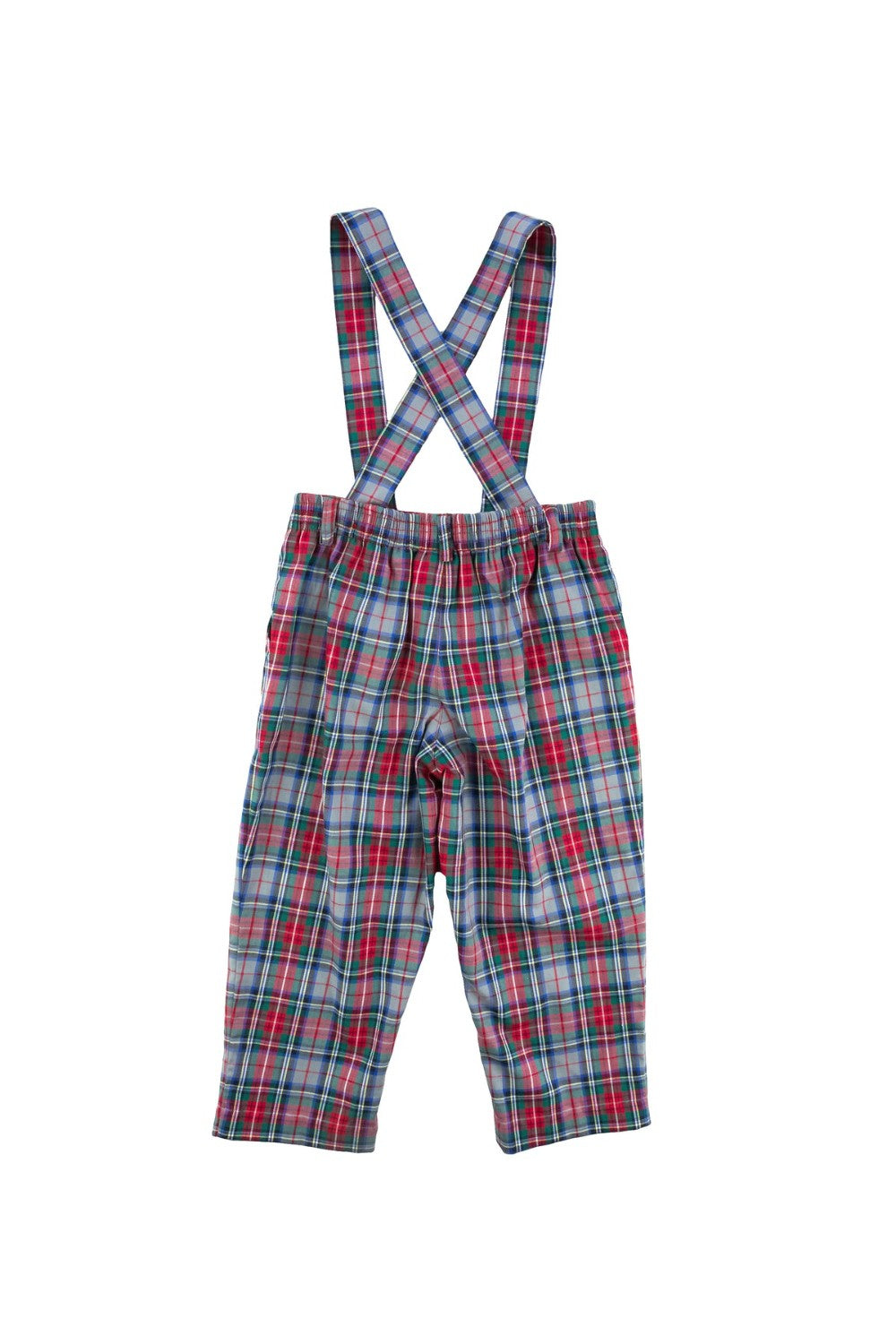 Plaid Pants with Removable Suspenders|12885