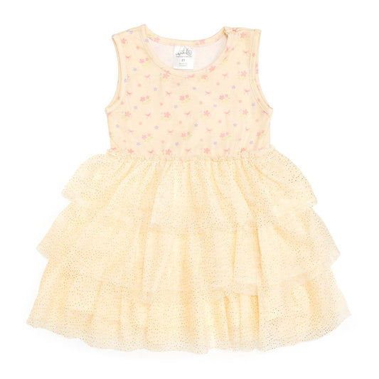 Lemon Floral Tank Tutu Dress|11250