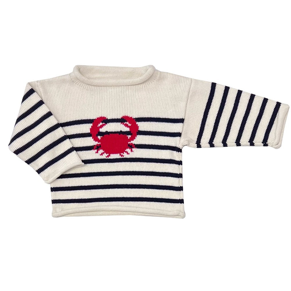 Crab Roll Neck Sweater-Red|12850
