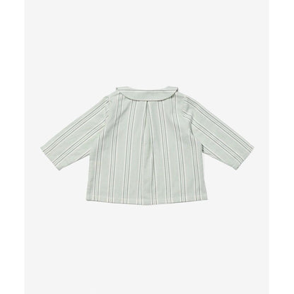 Jefferson Baby Shirt, Sage Chevron Stripe|9230