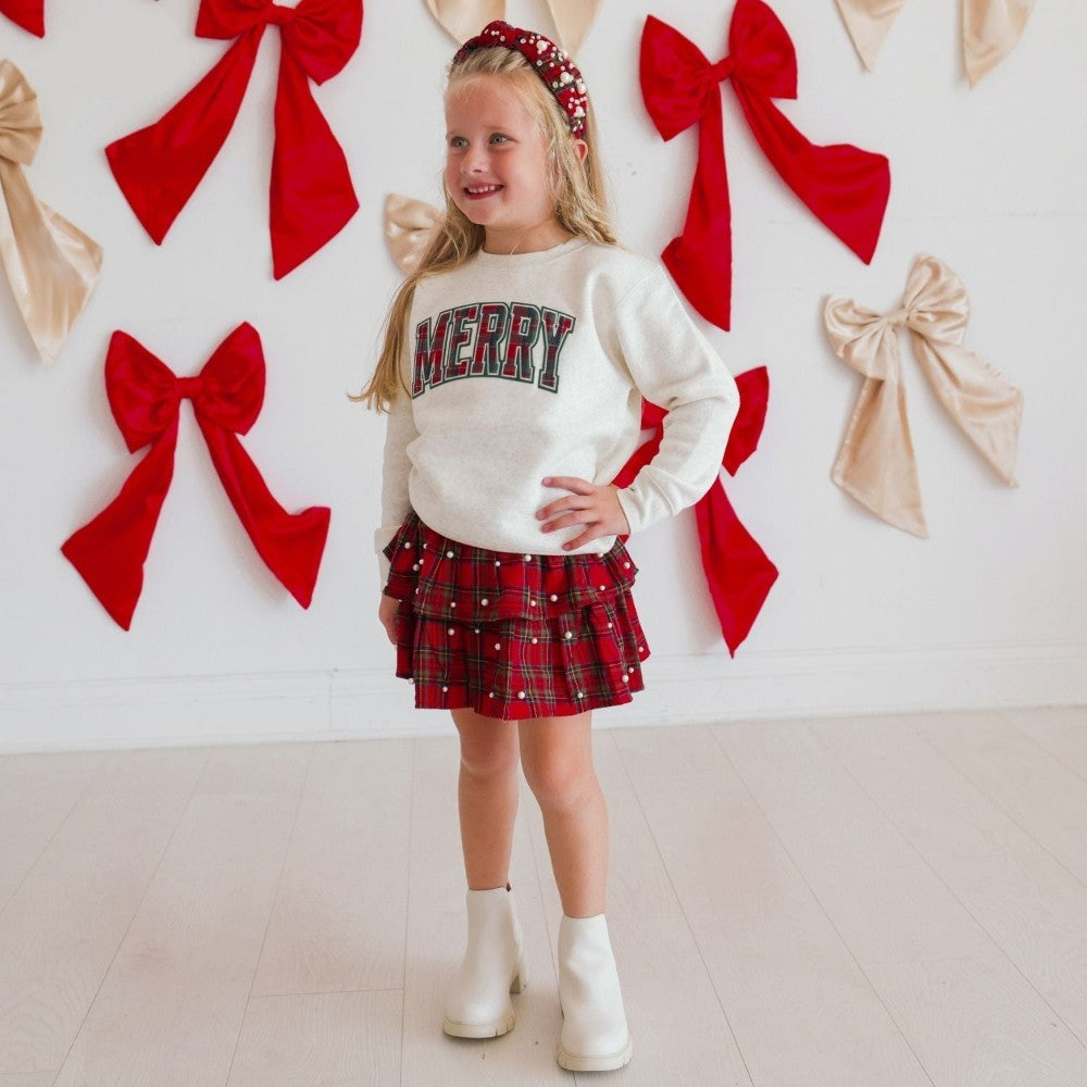 Christmas Tartan Pearl Skirt|13221