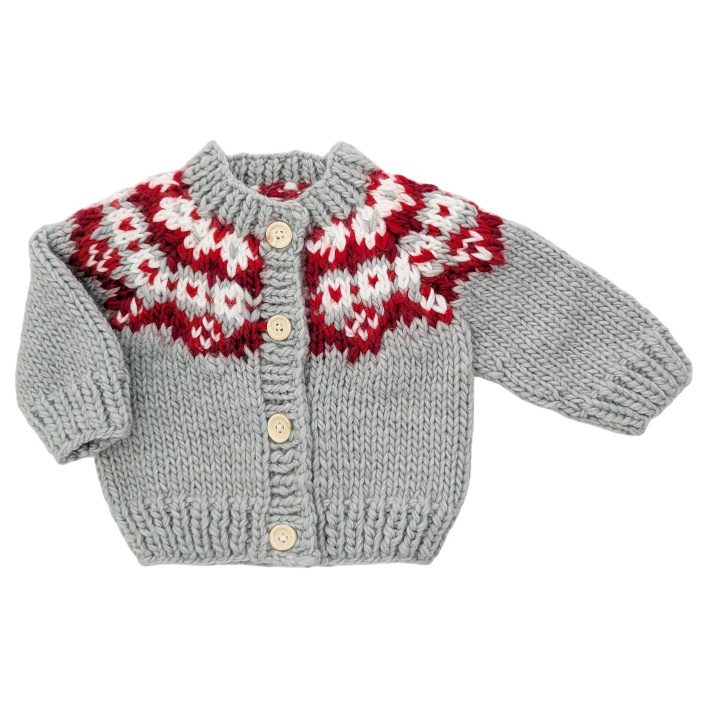 Fairisle Red Cardigan Sweater for Baby & Toddler