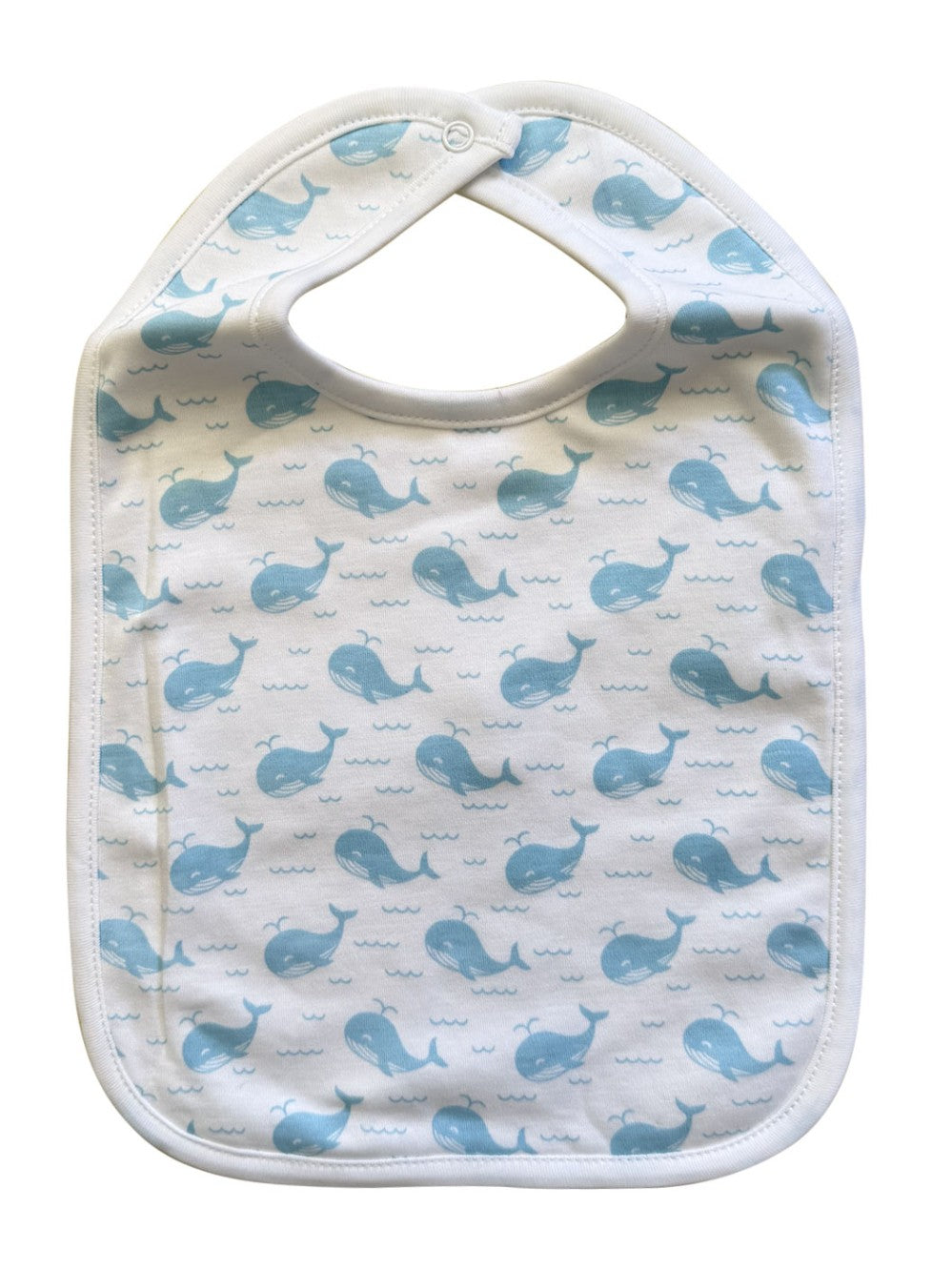 Blue Whales + Waves Baby Bib|10036