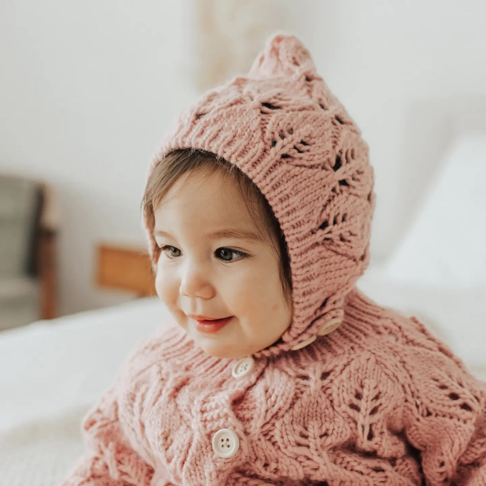 Leaf Lace Bonnet- Rosey|12195
