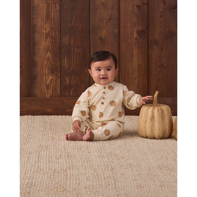 Relaxed Fleece Jumpsuit - Pumpkins