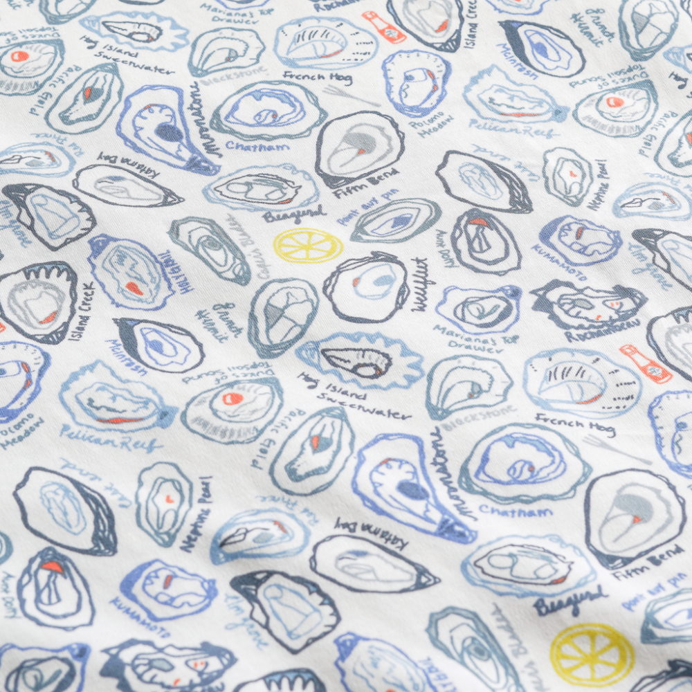 Oysters Two Piece Kids Pajamas - Pearl Blue|7375