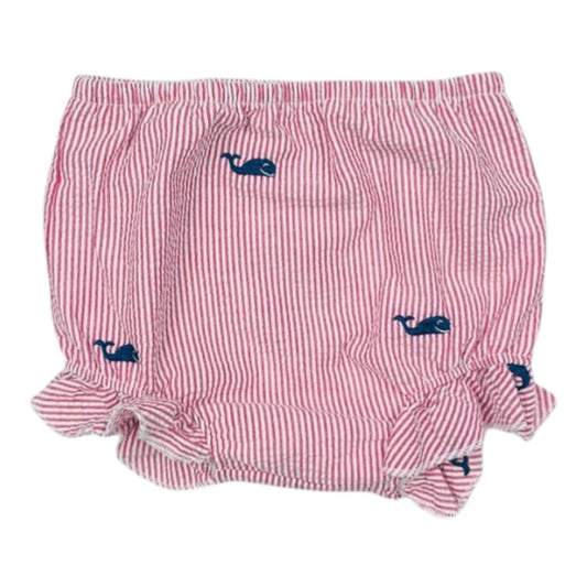 Red SS Bloomers w/ Navy Whales