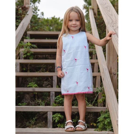 Turquoise SS Dress Flamingo|4675