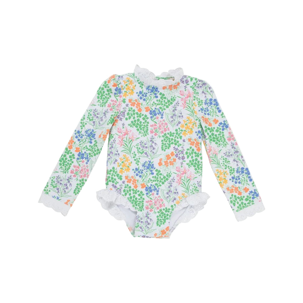 Sarasota Surf Suit - Gaston St Garden/Worth Ave White|11708