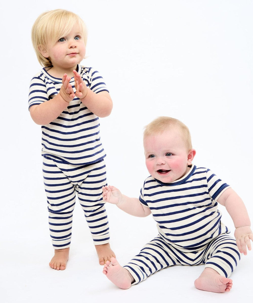 Andy Baby Legging, Navy Stripe|9397