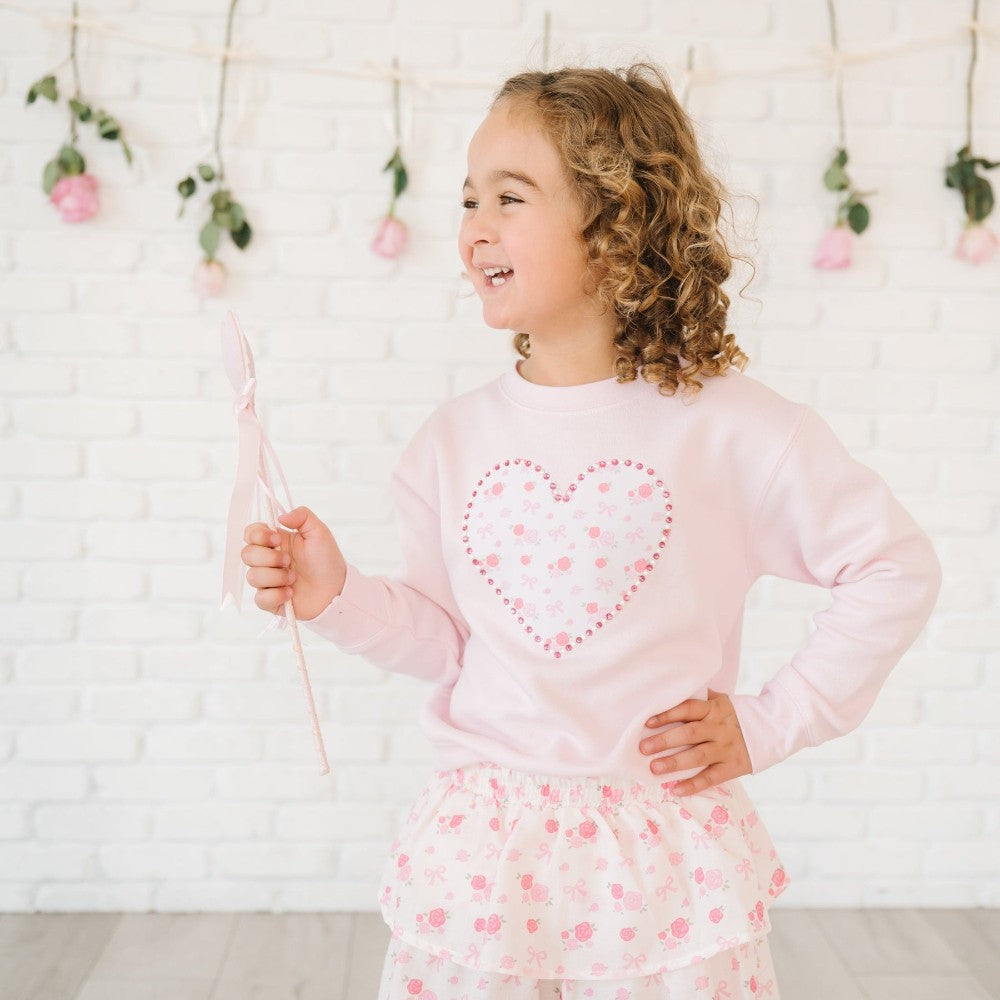 Scalloped Glitter Heart Wand|10658