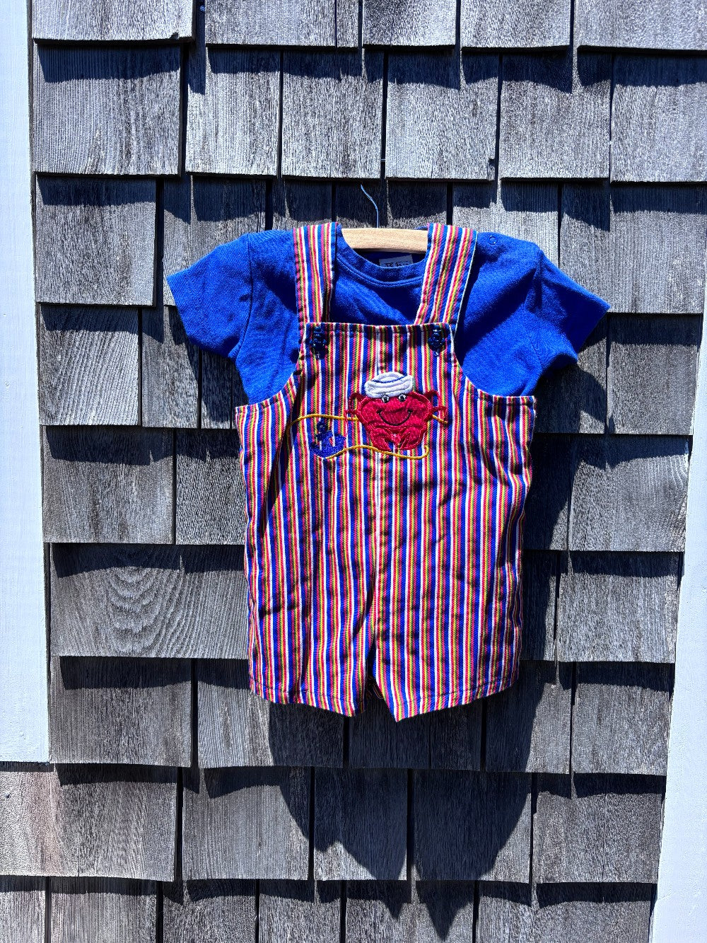 Vintage Crab Romper with Blue Shirt (2 pieces)|11821