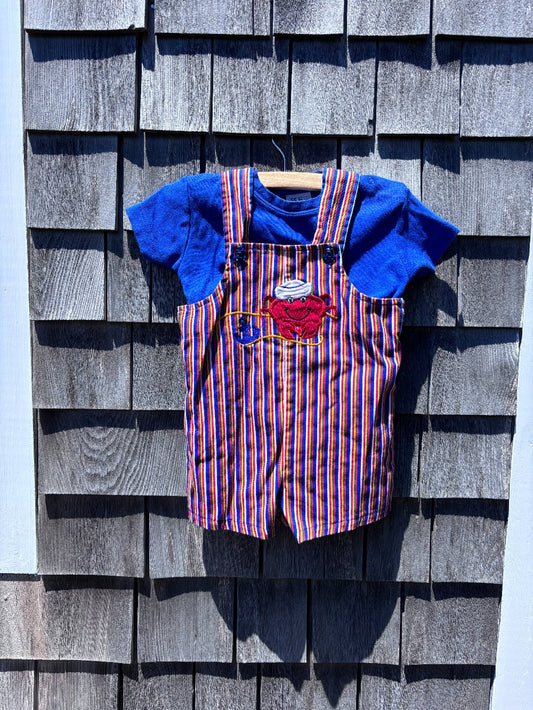 Vintage Crab Romper with Blue Shirt (2 pieces)|11821