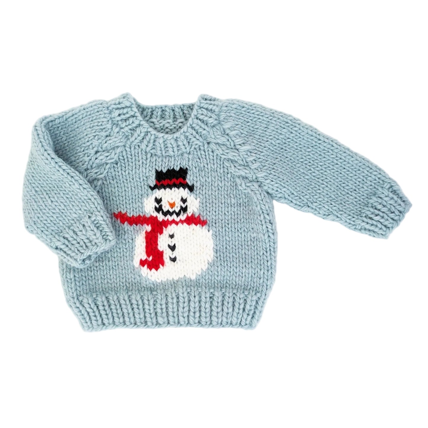 Blue Snowman Sweater