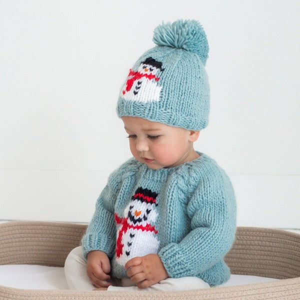 Blue Snowman Sweater