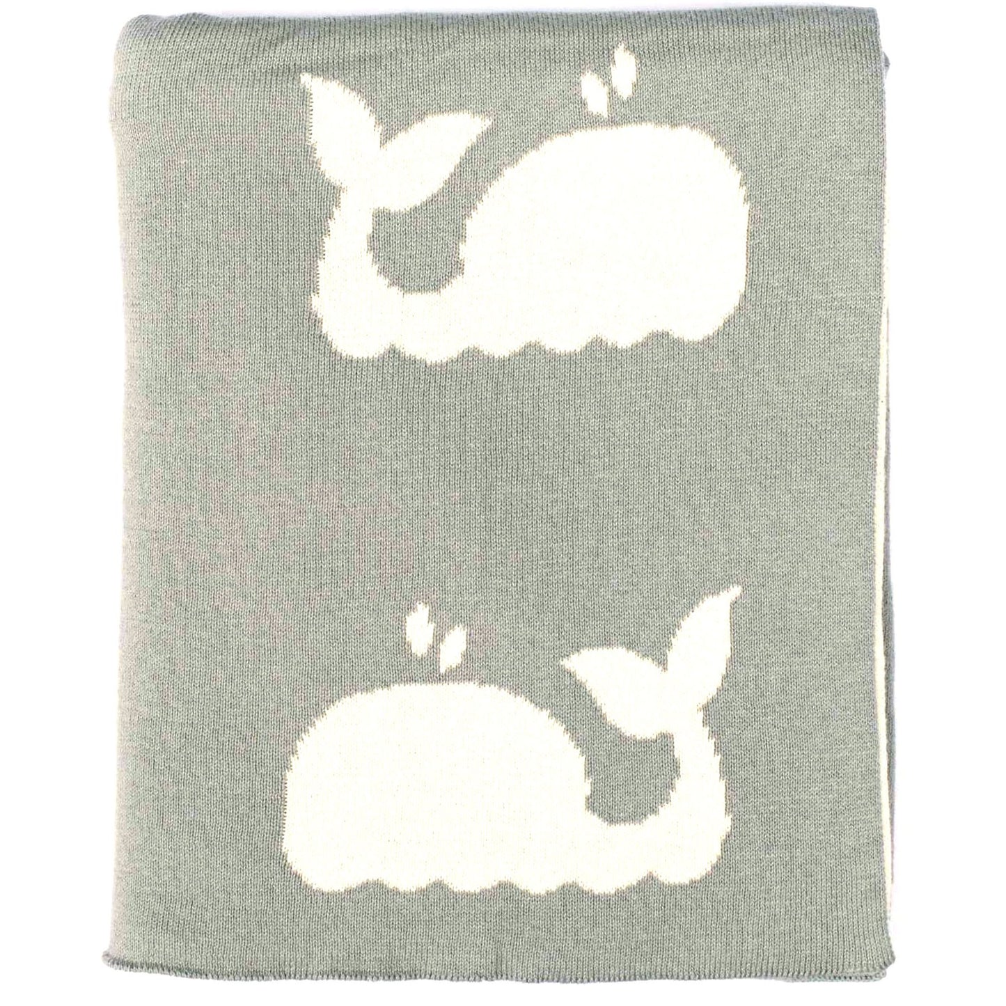 Whale Baby Blanket, Gray