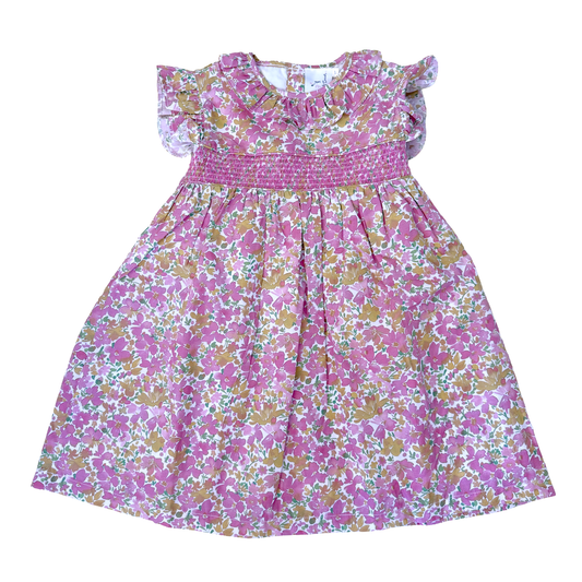 Elle Pink Smocking Dress