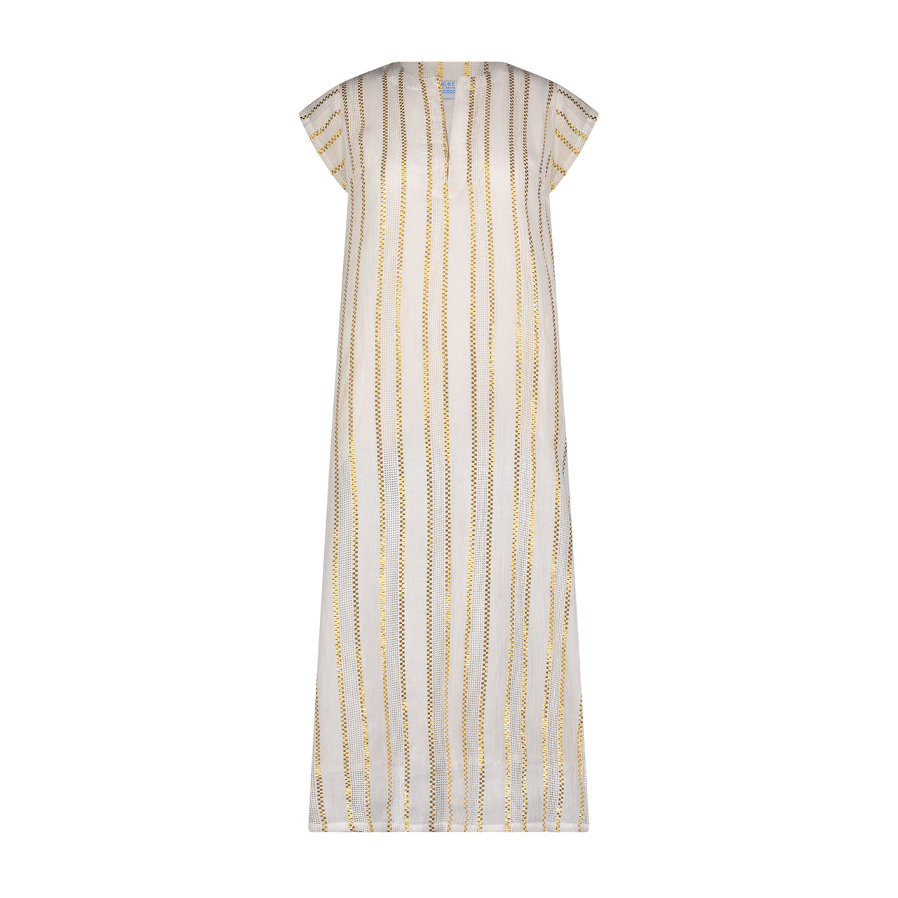 Noa Women's Maxi Caftan Gold Lurex Stripe