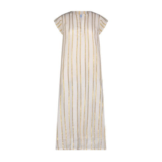 Noa Women's Maxi Caftan Gold Lurex Stripe