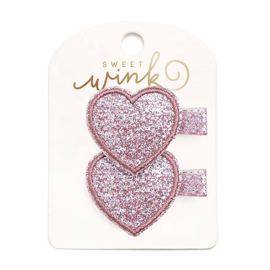 Pink Heart Hair Clip