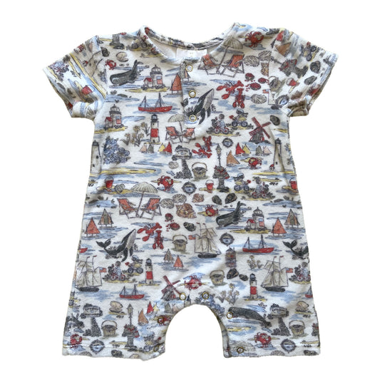 Nantucket Print Terry Romper - Voyager's Lens