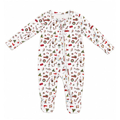 "Nantucket Stroll" Baby Zipper Romper by Tori Samuel
