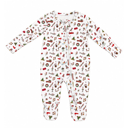 "Nantucket Stroll" Baby Zipper Romper by Tori Samuel