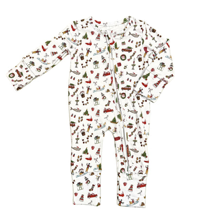 "Nantucket Stroll" Baby Zipper Romper by Tori Samuel
