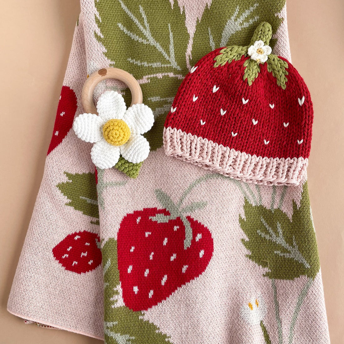 Addie Strawberry Beanie Hat
