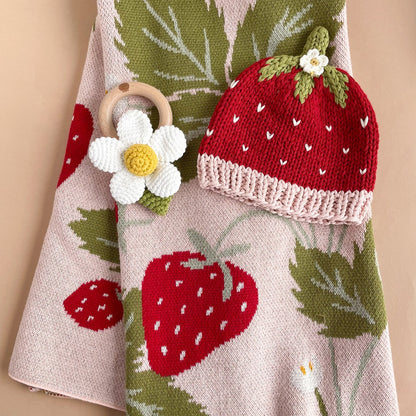 Addie Strawberry Beanie Hat