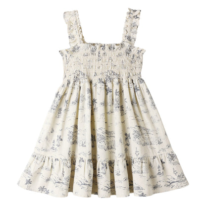 Sutton Dress Ocean Toile